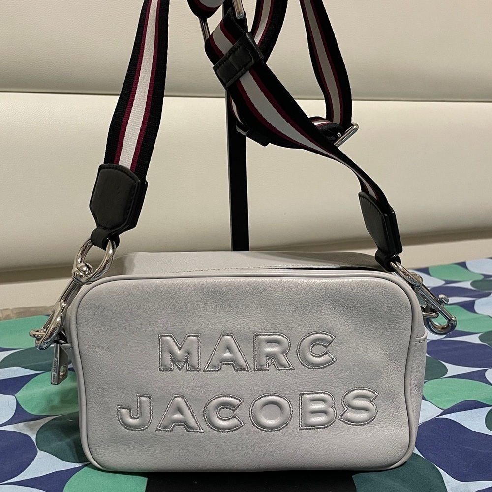 Marc Jacobs Grey Leather Camera Bag
